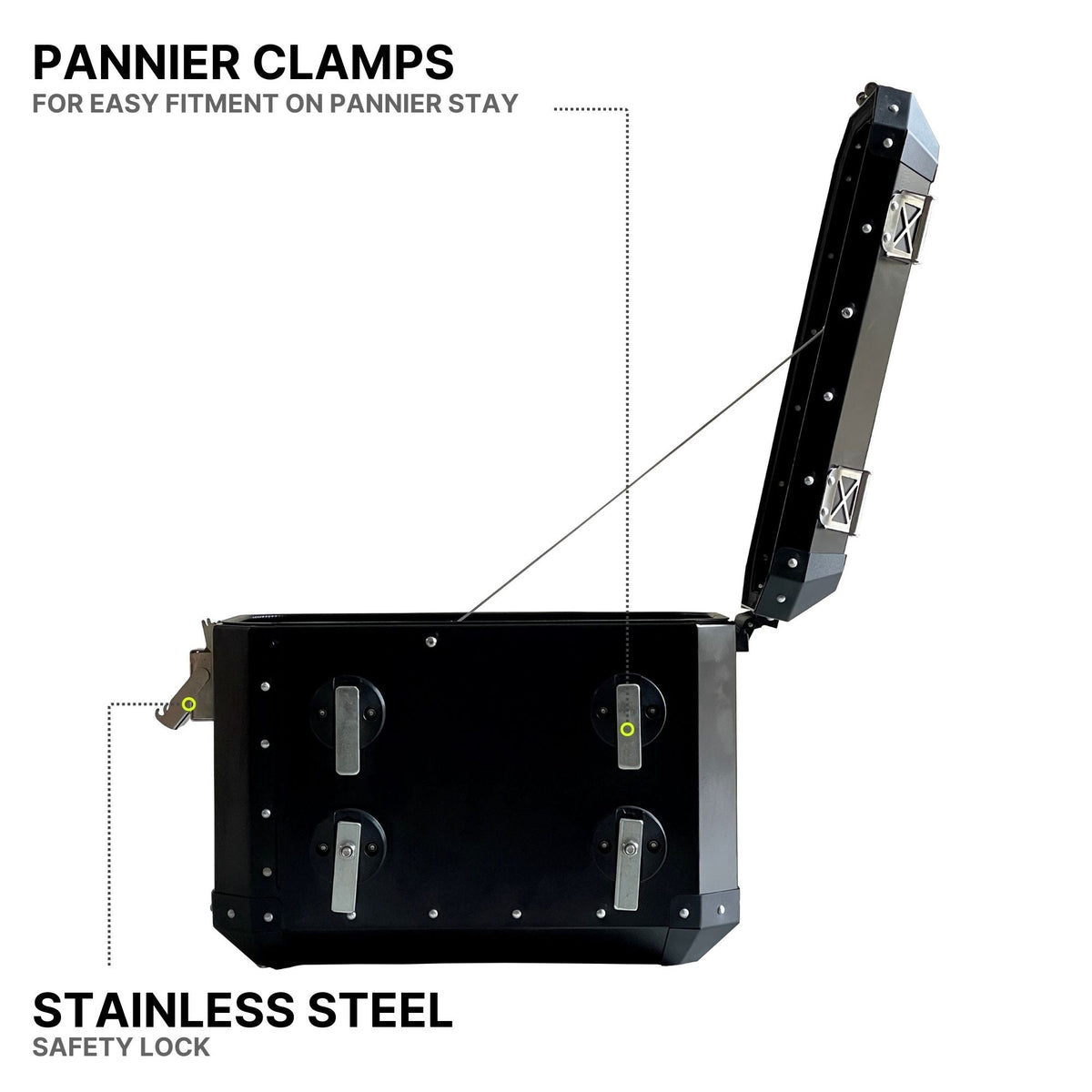 72L aluminium panniers for KTM 390 Adventure 2025 detail 2