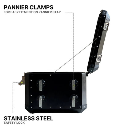 72L aluminium panniers for KTM 390 Adventure 2025 detail 2