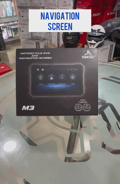 5 Inch Motorcycle Navigation Screen with Wireless Apple CarPlay & Android Auto – Quick Detachable GPS Display
