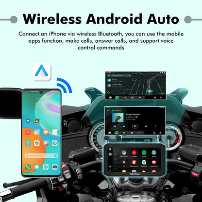 Navigation Screen For Motorcycle Supports Apple Carplay & Android Auto