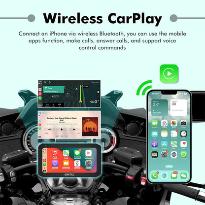 Navigation Screen For Motorcycle Supports Apple Carplay & Android Auto