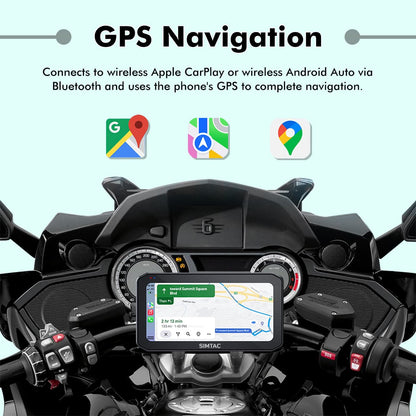 Navigation Screen For Motorcycle Supports Apple Carplay & Android Auto