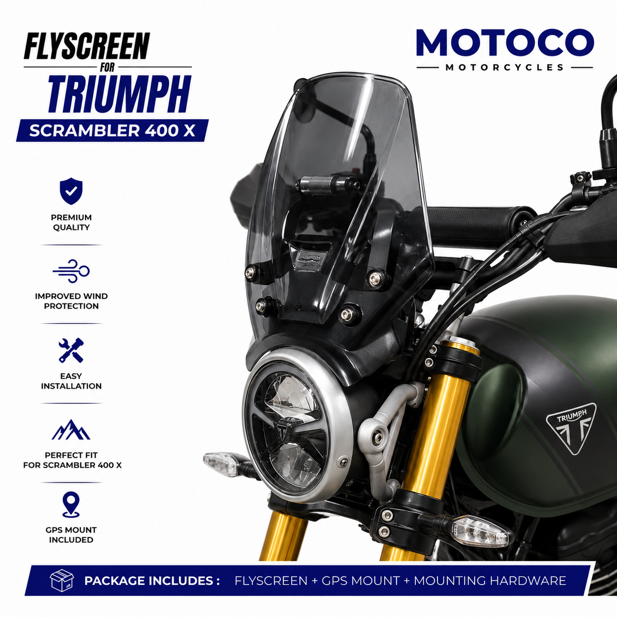 Triumph Scrambler 400 X Fly Screen