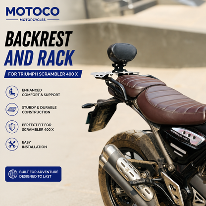 Aluminum Rear Rack for Triumph Speed 400 and Scrambler 400X