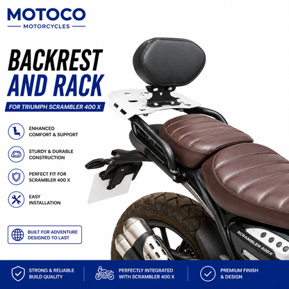 Aluminum Rear Rack for Triumph Speed 400 and Scrambler 400X