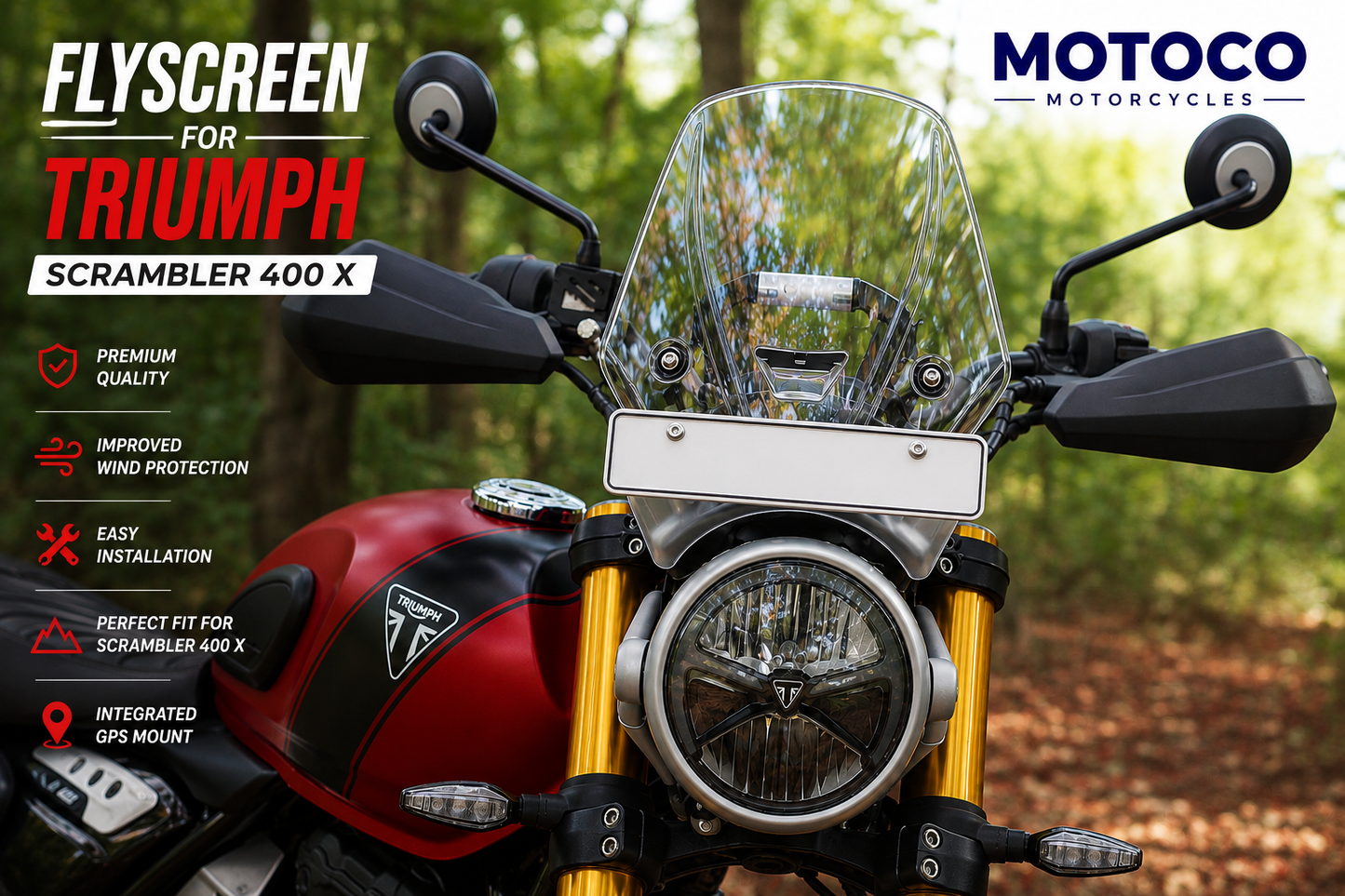 Triumph Scrambler 400 X Fly Screen