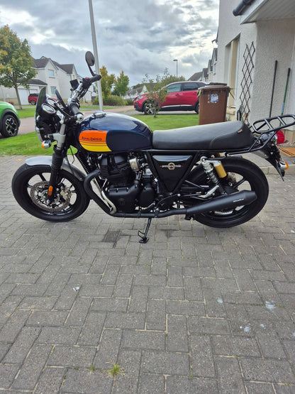 Black Finish Powerage Short Exhaust Compatible for Royal Enfield Interceptor 650 & Continental GT 650