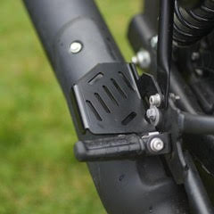 Upgraded foot rest fitted to a Royal Enfield Shotgun 650