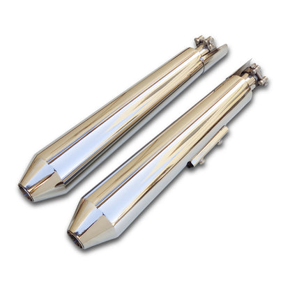 Long Chrome Powerage Exhausts Compatible For Interceptor 650 & Continental GT 650