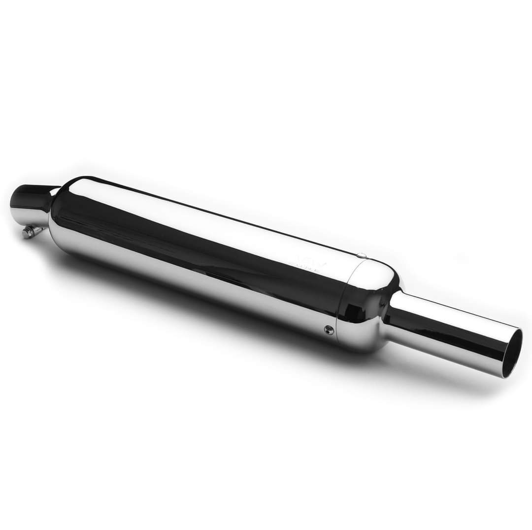 AEW TE 201 Chromed Exhaust Muffler Silencer Pair For Royal Enfield Interceptor 650 (2019-2024) – Includes DB Killers, 100% Genuine