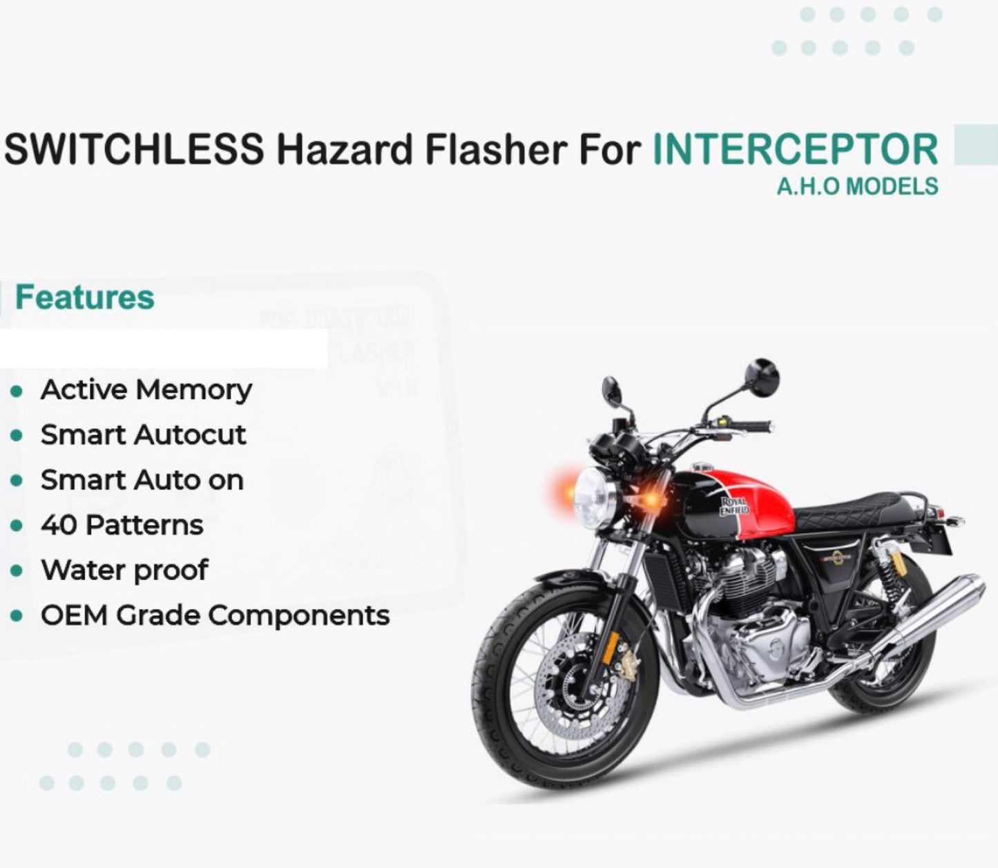 Switchless Hazard Flasher for Interceptor 650