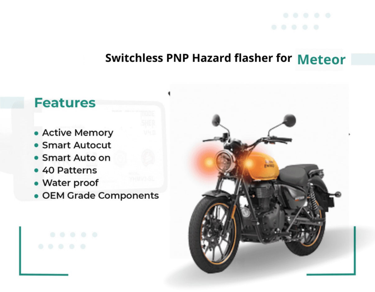 Switchless Hazard Flasher For Meteor 350 – MotoCo