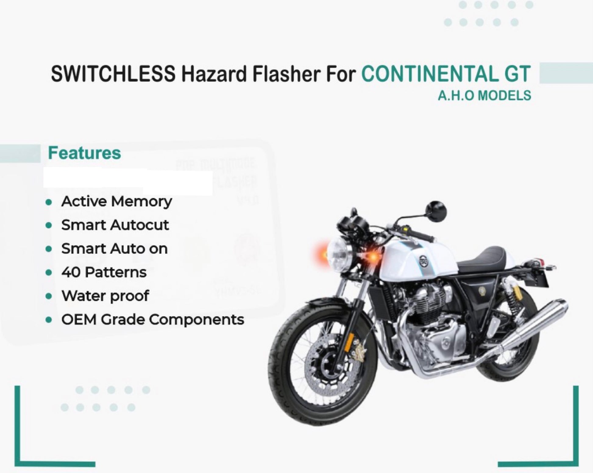 Switchless Hazard Flasher For Continental GT 650 – MotoCo